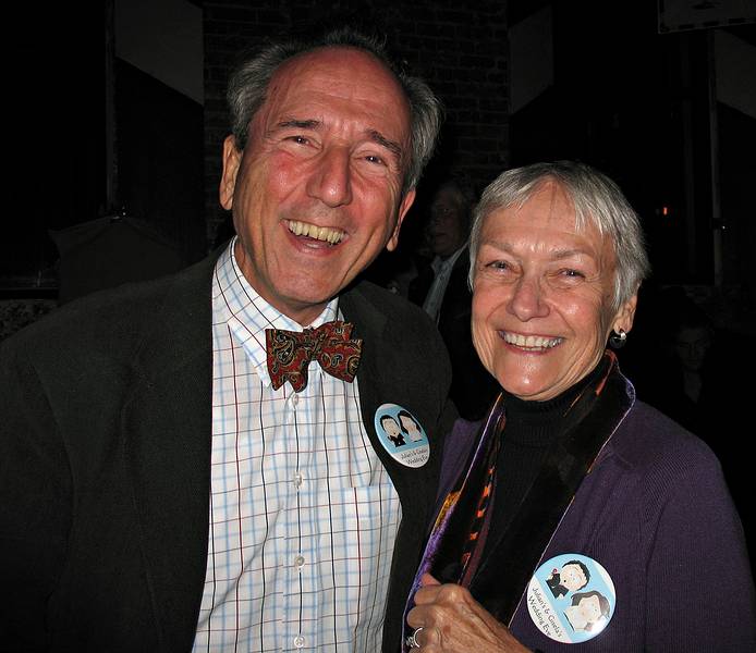 October 17, 2008 - Radegast Beer Hall, Williamsburg, Brooklyn, New York.<br />Julian and Gisela's Wedding Eve.<br />Karl and Baiba (Julian's mother). Did Karl shrink or Baiba grow, or is it the beer that equilizes heights?