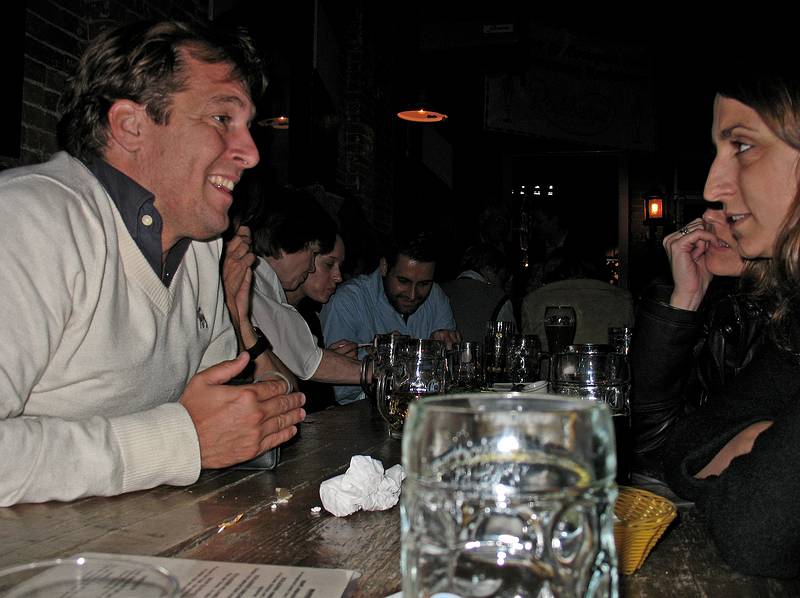 October 17, 2008 - Radegast Beer Hall, Williamsburg, Brooklyn, New York.<br />Julian and Gisela's Wedding Eve.<br />Alvaro and Pati.