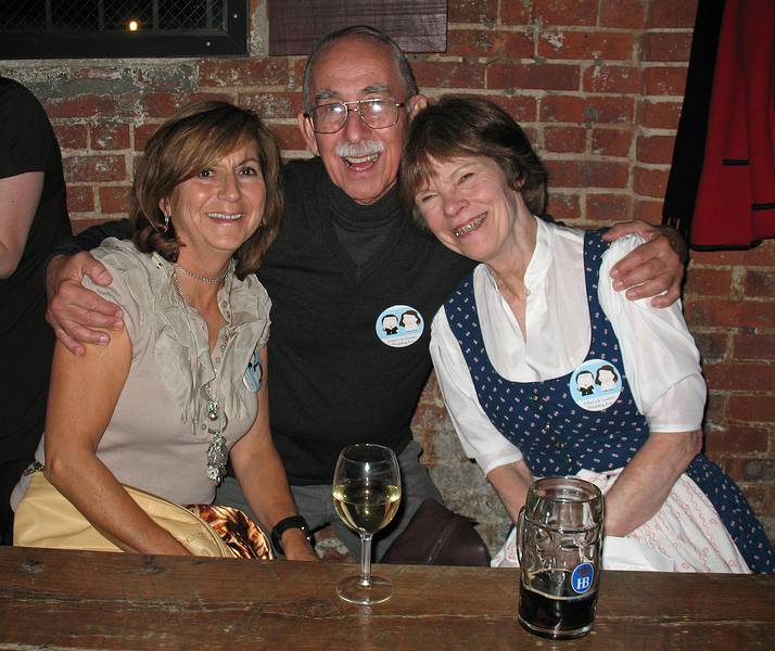 October 17, 2008 - Radegast Beer Hall, Williamsburg, Brooklyn, New York.<br />Julian and Gisela's Wedding Eve.<br />Carmen, Ronnie, and Ingrid.