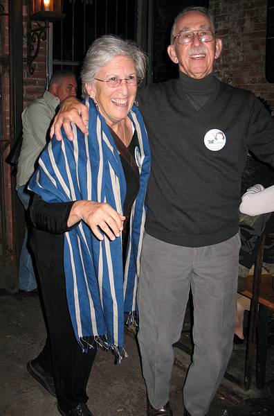October 17, 2008 - Radegast Beer Hall, Williamsburg, Brooklyn, New York.<br />Julian and Gisela's Wedding Eve.<br />Tzipi and Ronnie dancing.
