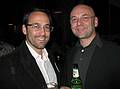 October 17, 2008 - Radegast Beer Hall, Williamsburg, Brooklyn, New York.<br />Julian and Gisela's Wedding Eve.<br />Julian and Jim (friend and Cynthia's husband)