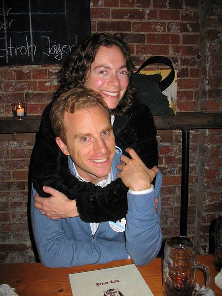 October 17, 2008 - Radegast Beer Hall, Williamsburg, Brooklyn, New York.<br />Julian and Gisela's Wedding Eve.<br />Brad and Lisa.