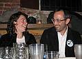 October 17, 2008 - Radegast Beer Hall, Williamsburg, Brooklyn, New York.<br />Julian and Gisela's Wedding Eve.<br />Lisa and Julian.