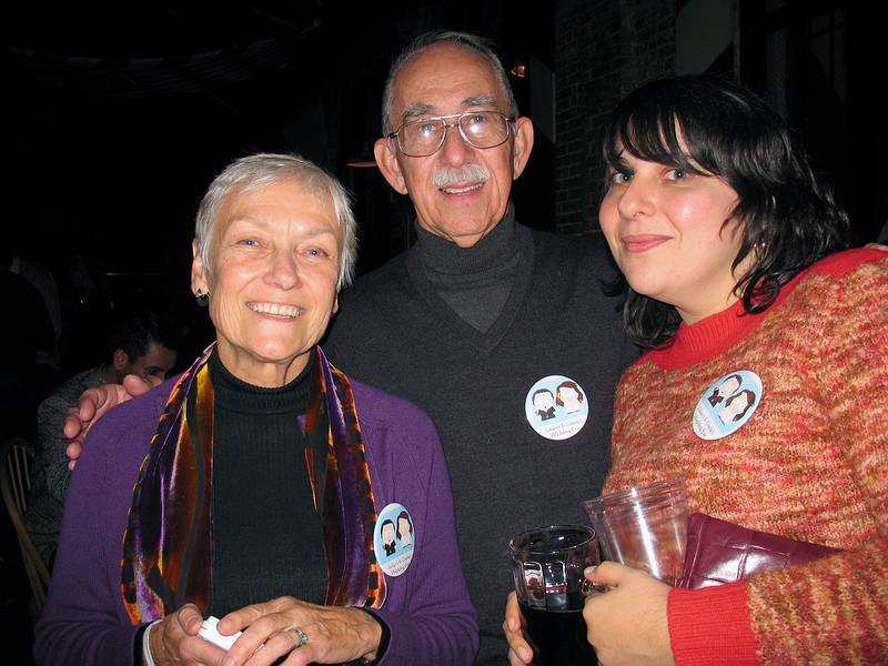 October 17, 2008 - Radegast Beer Hall, Williamsburg, Brooklyn, New York.<br />Julian and Gisela's Wedding Eve.<br />Baiba, Ronnie, and Celia.
