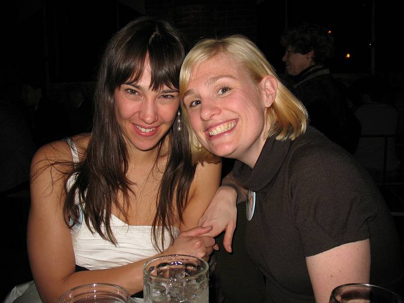 October 17, 2008 - Radegast Beer Hall, Williamsburg, Brooklyn, New York.<br />Julian and Gisela's Wedding Eve.<br />Gisela and Cynthia.