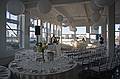 October 18, 2008 - Julian and Gisela's wedding, Brooklyn, New York.<br />The wedding/reception room set up for the wedding ceremony.