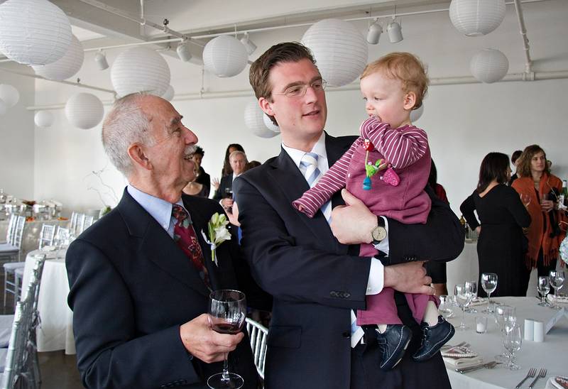 October 18, 2008 - Julian and Gisela's wedding, Brooklyn, New York.<br />Ronnie with Konrad and his daughter Annika.