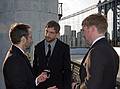 October 18, 2008 - Julian and Gisela's wedding, Brooklyn, New York.<br />Julian with Brent (friend and the D.J.) and Clay (friend).