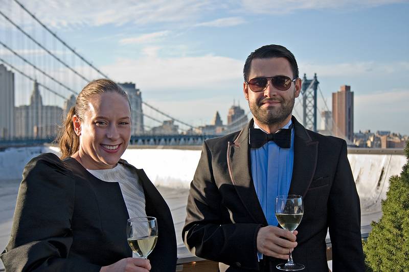 October 18, 2008 - Julian and Gisela's wedding, Brooklyn, New York.<br />Carrie (Stephane's friend) and Stephane (friend).