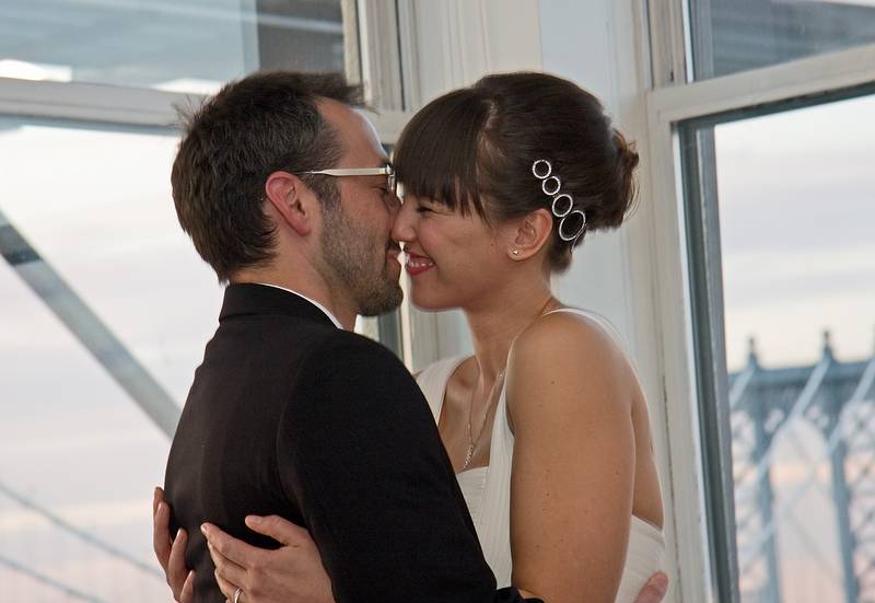 October 18, 2008 - Julian and Gisela's wedding, Brooklyn, New York.<br />Julian and Gisela.