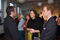October 18, 2008 - Julian and Gisela's wedding, Brooklyn, New York.<br />Julian talking to Fran, Lisa, and Brad.