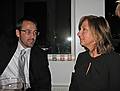 October 18, 2008 - Julian and Gisela's wedding, Brooklyn, New York.<br />Julian talking to Carmen.