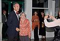 October 18, 2008 - Julian and Gisela's wedding, Brooklyn, New York.<br />Karl and Joyce posing for a photo.