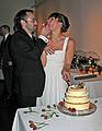 October 18, 2008 - Julian and Gisela's wedding, Brooklyn, New York.<br />Julian and Gisela.