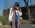 October 19, 2008 - Brooklyn, New York.<br />Gisela on her cell phone.