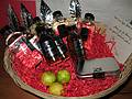 Sept. 4, 2008 - Mono Hot Springs, California.<br />A basket of absinthe and gin make by Sati and Melody was provided for all wedding guests.