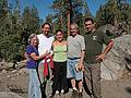 Sept. 5, 2008 - Day before Melody's and Sati's wedding at Mono Hot Springs, California.<br />A rare photo of Joyce and her tree children: Eric, Melody, and Carl and of Sati.