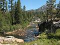 Sept. 5, 2008 - Day before Melody's and Sati's wedding at Mono Hot Springs, California.<br />The South Fork of San Juaquin River flows past the resort.