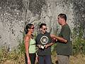Sept. 5, 2008 - Day before Melody's and Sati's wedding at Mono Hot Springs, California.<br />Melody, Brad M., and Sati rehearsing the wedding.