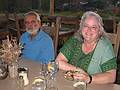Sept. 5, 2008 - Day before Melody's and Sati's wedding at Mono Hot Springs, California.<br />The rehearsal dinner at the resort restaurant.<br />Suman and Sargam.