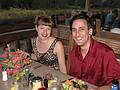 Sept. 5, 2008 - Day before Melody's and Sati's wedding at Mono Hot Springs, California.<br />The rehearsal dinner at the resort restaurant.<br />Leah and Brad M.