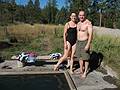 Sept. 6, 2008 - Melody's and Sati's wedding day at Mono Hot Springs, California.<br />Becky and Ernie at one of the hot springs.