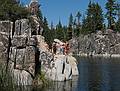 Sept. 6, 2008 - Melody's and Sati's wedding day at Mono Hot Springs, California.<br />Melody, Sati, and others at Doris Lake.