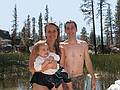 Sept. 6, 2008 - Melody's and Sati's wedding day at Mono Hot Springs, California.<br />Mardi, and Nick with their baby.