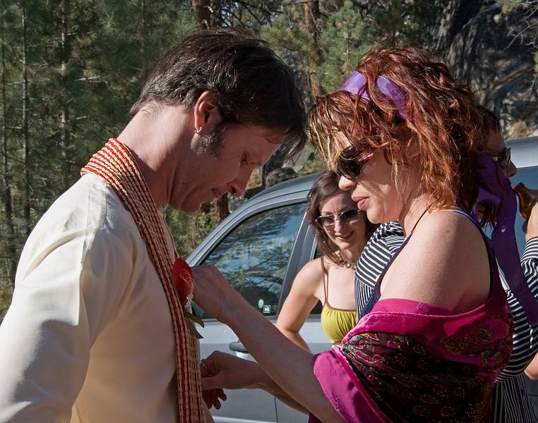 Sept. 6, 2008 - Melody's and Sati's Wedding at Mono Hot Springs, California.<br />Andre, Cynthia (in the background), and Jamie.