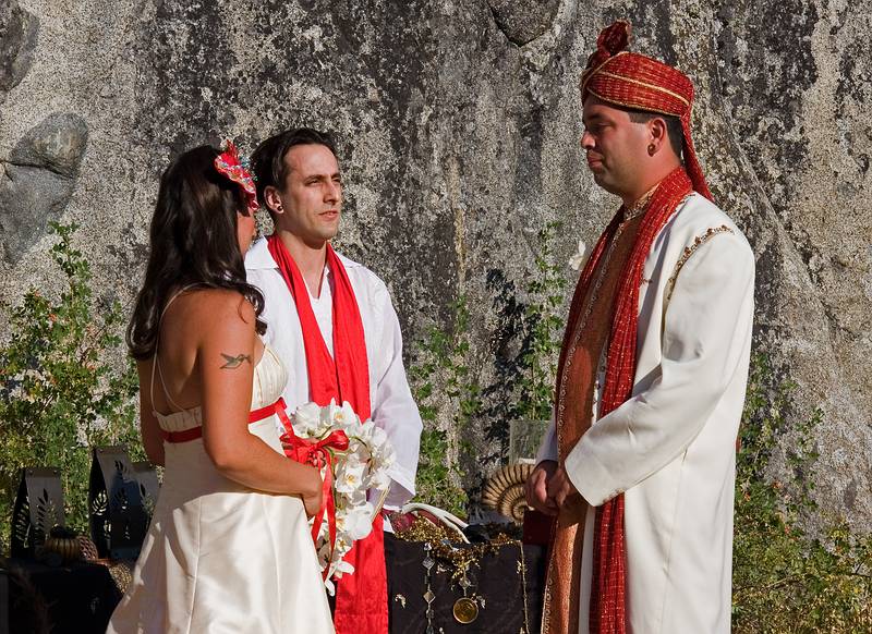 Sept. 6, 2008 - Melody's and Sati's Wedding at Mono Hot Springs, California.<br />Melody, Brad M., and Sati.