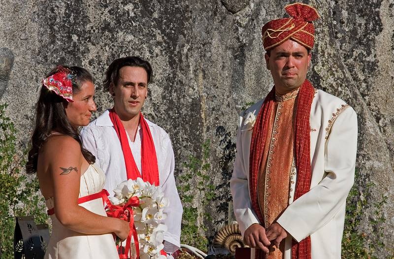 Sept. 6, 2008 - Melody's and Sati's Wedding at Mono Hot Springs, California.<br />Melody, Brad M., and Sati.