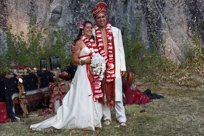 Sept. 6, 2008 - Melody's and Sati's Wedding at Mono Hot Springs, California.<br />Melody and Sati.