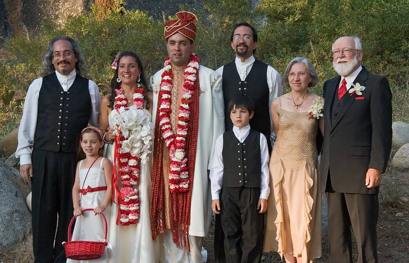 Sept. 6, 2008 - Melody's and Sati's Wedding at Mono Hot Springs, California.<br />Carl, Miranda, Melody, Sati, Gujn, Eric, Joyce, and Egils.