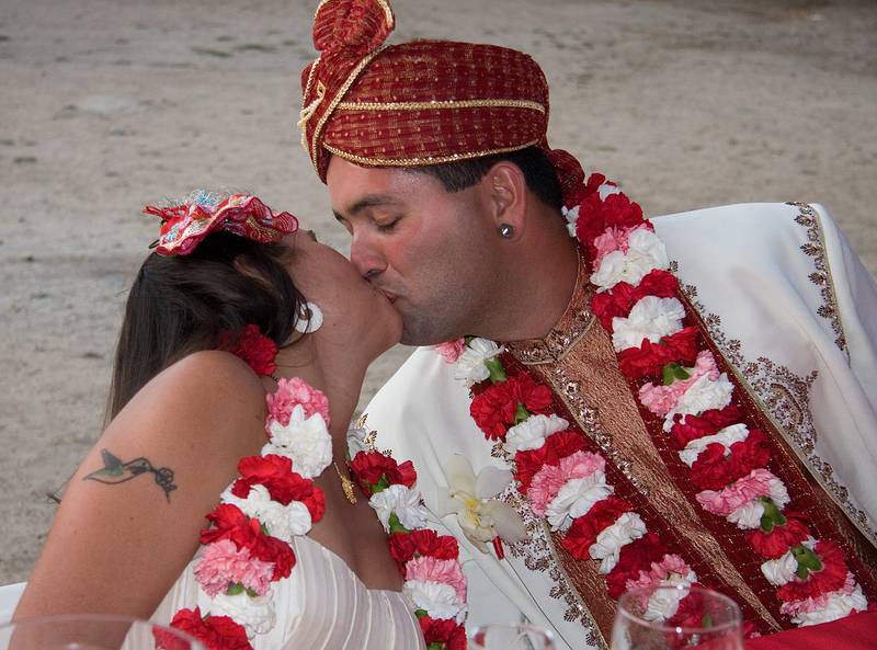 Sept. 6, 2008 - Melody's and Sati's Wedding at Mono Hot Springs, California.<br />Melody and Sati.