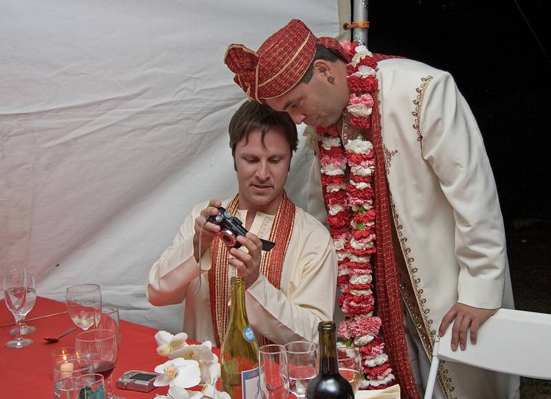 Sept. 6, 2008 - Melody's and Sati's Wedding at Mono Hot Springs, California.<br />Andre and Sati.