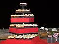 Sept. 6, 2008 - Melody's and Sati's Wedding at Mono Hot Springs, California.<br />The wedding cake consisted of a cupcake tower.