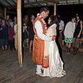 Sept. 6, 2008 - Melody's and Sati's Wedding at Mono Hot Springs, California.<br />Sati and Melody dancing.