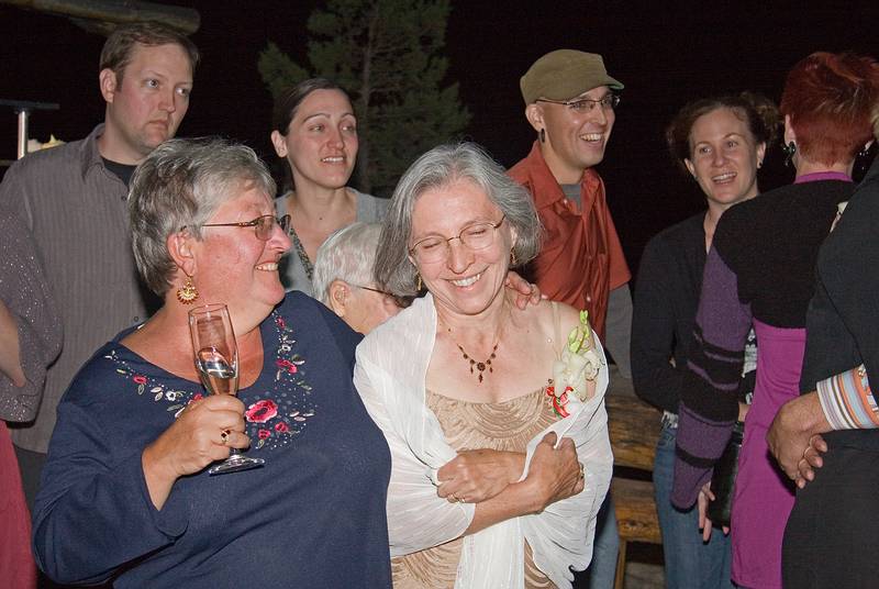 Sept. 6, 2008 - Melody's and Sati's Wedding at Mono Hot Springs, California.<br />Sisters Norma and Joyce and Greg, Gina, Jade, and Cary in the background.