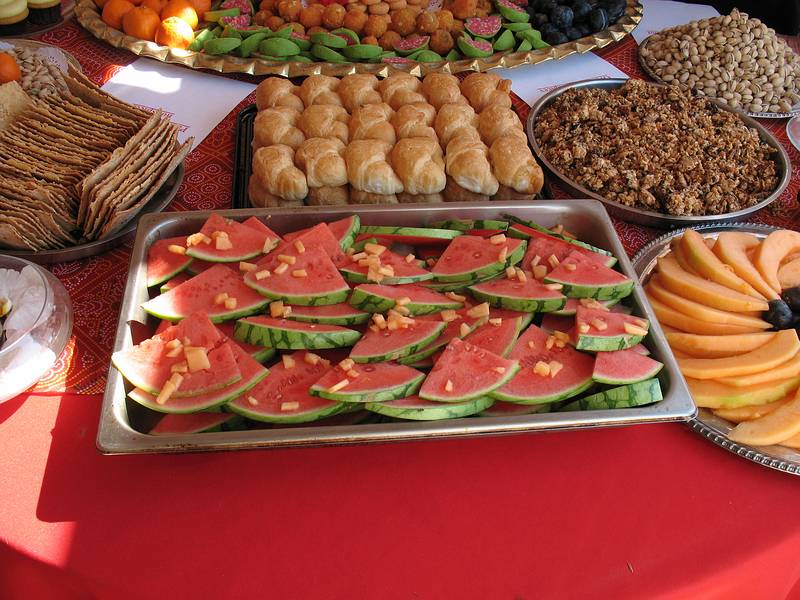 Sept. 7, 2008 - The day after Melody's and Sati's wedding at Mono Hot Springs, California.<br />Indian brunch courtesy of Suman and Sargam.<br />Traditional Indian wedding sweets.