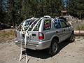 Sept. 7, 2008 - The day after the wedding, Mono Hot Springs, California.<br />Sati's and Melody's car decorated appropriately.