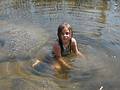 Sept. 7, 2008 - The day after the wedding, Mono Hot Springs, California.<br />Miranda in Doris Lake.