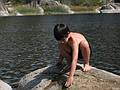 Sept. 7, 2008 - The day after the wedding, Mono Hot Springs, California.<br />Gujn at Doris Lake.
