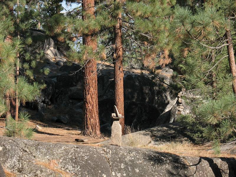 Sept. 7, 2008 - The day after the wedding, Mono Hot Springs, California.<br />Sculpture along the trail from Doris Lake to the resort.