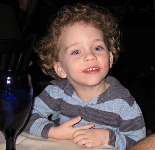 Jan. 3, 2009 - Mendon, Massachusetts.<br />At the Alicante Restaurant.<br />Matthew being his cute self.