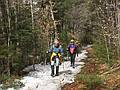 April 5, 2009 - Hiking along Smarts Brook in the Waterville Valley, New Hampshire.<br />Joyce and Nancy on the Yellow Jacket Trail.