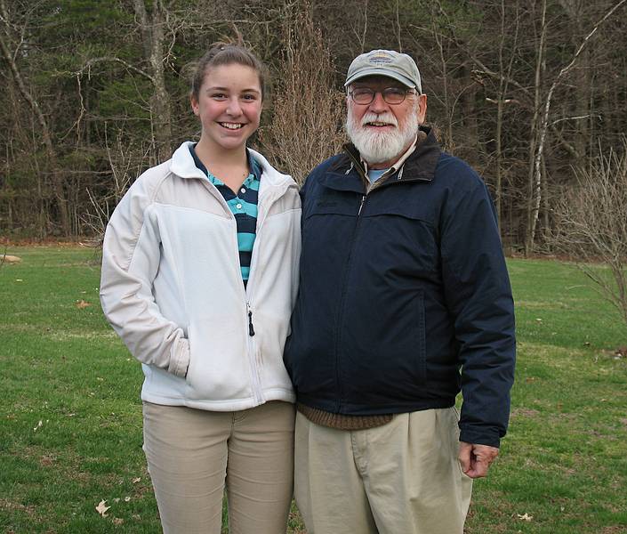 April 12, 2009 - At Tom and Kim's in South Hampton, New Hampshire.<br />Marissa is now taller than Egils.