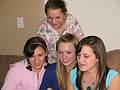 April 12, 2009 - At Tom and Kim's in South Hampton, New Hampshire.<br />Arianna, Hannah, Jessi, and Laura having fun on an Apple laptop.