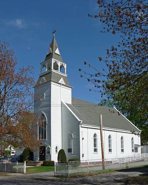 May 2, 2009 - Merrimac, Massachusetts.<br />Catholic Church of the Nativity on Green Street.