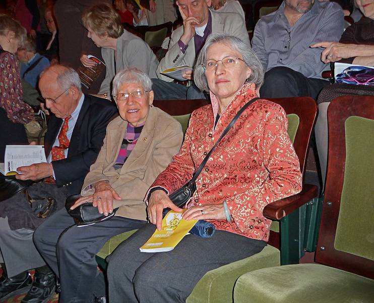 May 3, 2009 - Boston, Massachusetts.<br />Attending the opera "A Bartered Bride" by Smetana at the Cutler Majestic Theatre.<br />Marie, Joyce, and part of my empty seat.