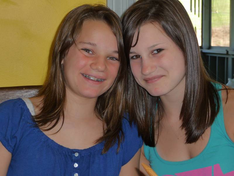 May 10, 2009 - Mothers Day at Paul and Norma's in Tewksbury, Massachusetts.<br />Hannah and Laura.